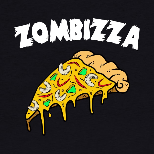 Zombizza Zombie Worms & Maggots Pizza by Print Cartel